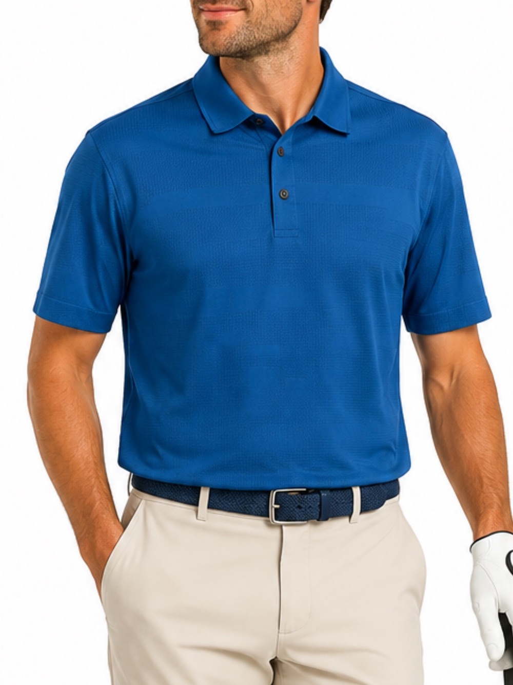 Nike Golf Shirt True Performance Dri Fit Mens Large Blue Polo